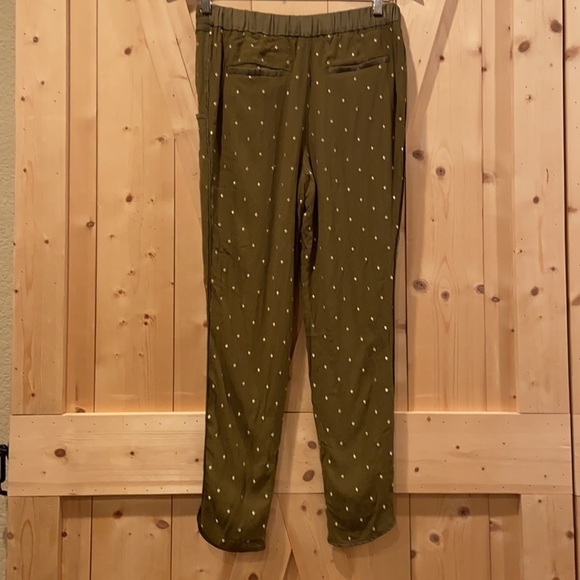 Elevenses Goldform Olive Skinny Crop Pull On Pants Size 2 - Picture 9 of 13